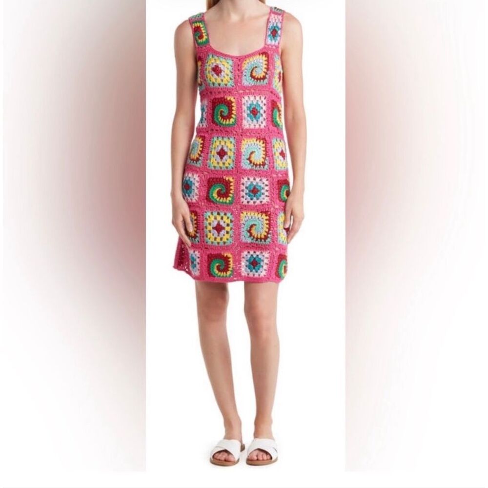 Cotton Emporium NWT Grannie square crochet dress